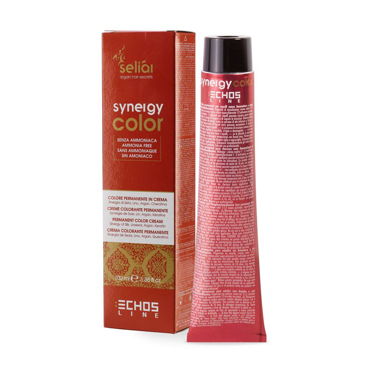 Безаміачна крем-фарба для волосся Echosline Seliar Synergy Color з арганою та кератином 6.4 Dark Blonde Copper, 100 мл